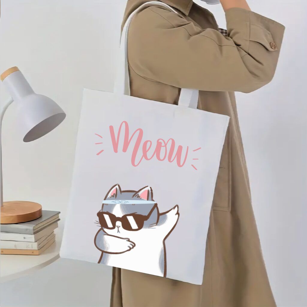 Υφασμάτινη Τσάντα Ώμου Meow