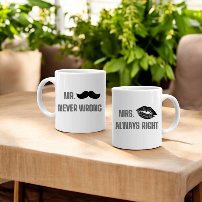 Κούπες για ζευγάρια Mr Wrong and Mrs Right