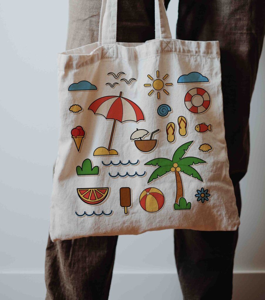 Υφασμάτινη Τσάντα Ώμου Beach