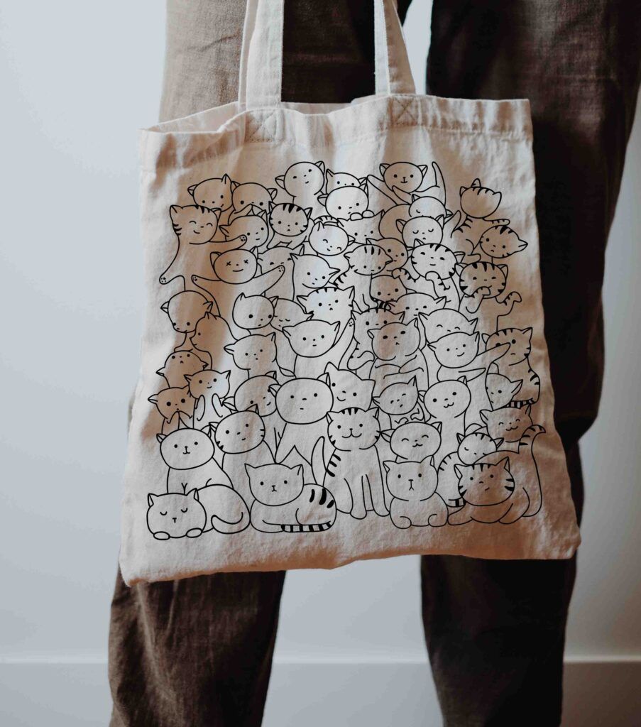 Υφασμάτινη Τσάντα Ώμου Cats