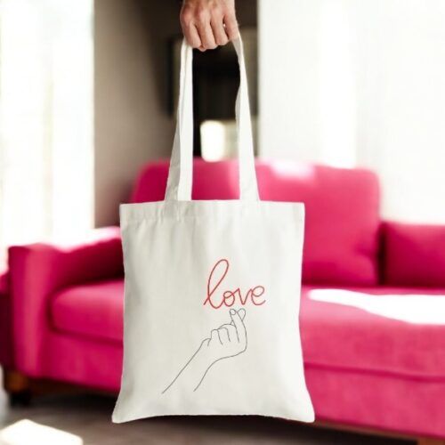 Υφασμάτινη Τσάντα Ώμου Love 3