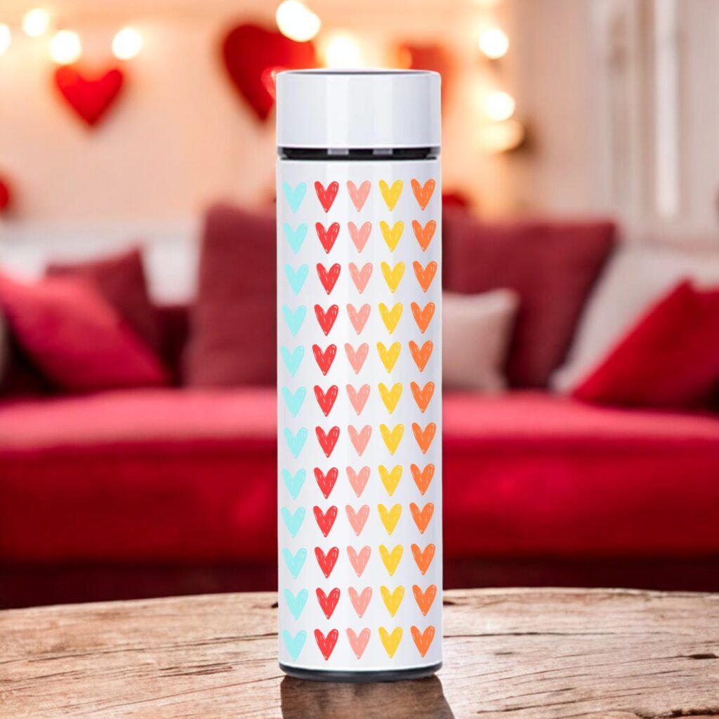 Θερμός με Θερμόμετρο Hearts